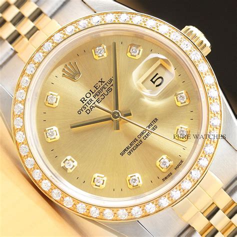 rolex datejust boy oro|rolex datejust 18k gold diamond.